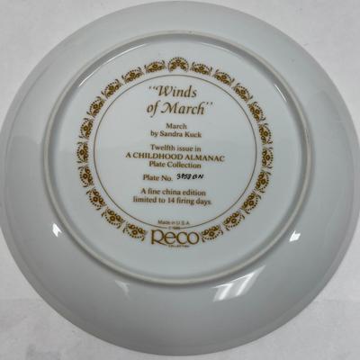 LOT of 3 Collector Plates "For Mom", "Winds of March", & "Star Spangled Sky" by RECO - A Childhood...