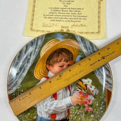 LOT of 3 Collector Plates "For Mom", "Winds of March", & "Star Spangled Sky" by RECO - A Childhood...