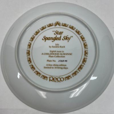 LOT of 3 Collector Plates "For Mom", "Winds of March", & "Star Spangled Sky" by RECO - A Childhood...