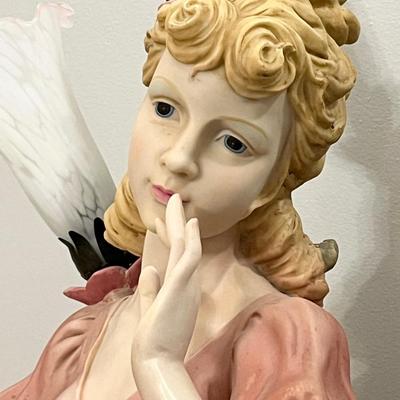 3.5 Ft Tall Victorian Lady Floor Lamp