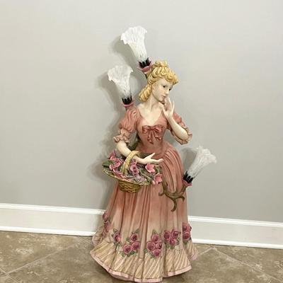 3.5 Ft Tall Victorian Lady Floor Lamp