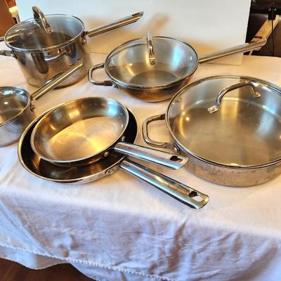 Lot #30 14 Piece Set - Wolfgang Puck Cafe Collection Cookware