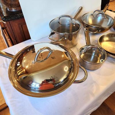 Lot #30 14 Piece Set - Wolfgang Puck Cafe Collection Cookware