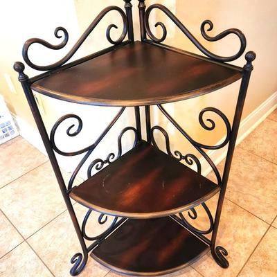 Lot #32 Folding Metal Decorator Shelving Unit