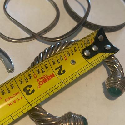 Sterling Bangle Bracelets Lot