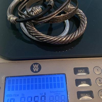 Sterling Bangle Bracelets Lot