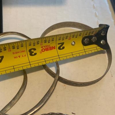 Sterling Bangle Bracelets Lot