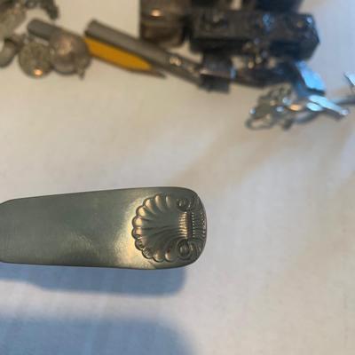 Vintage Sterling Collectibles Lot Letter Opener Pill Boxes Pencil & More