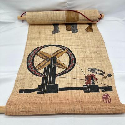 Japanese Handmade Silk Hanging Painting