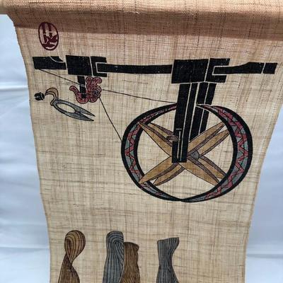 Japanese Handmade Silk Hanging Painting