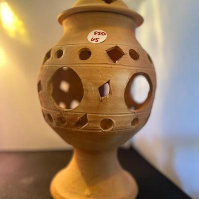 Clay Pottery Candle Lamp Design