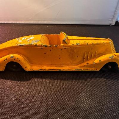 Vintage Metal Masters Yellow Roadster Toy Car