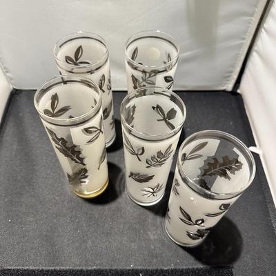 Silver leaf Cups set of 5