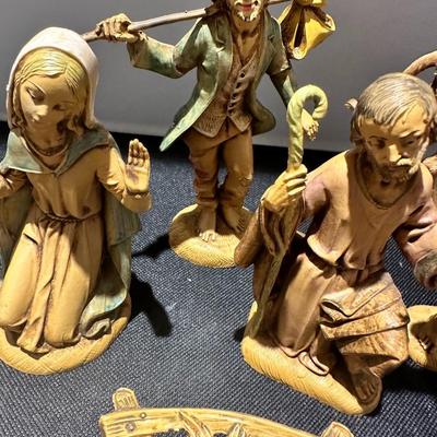 Vtg Fontanini Italy Nativity Set Manger Scene