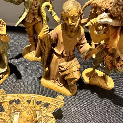 Vtg Fontanini Italy Nativity Set Manger Scene