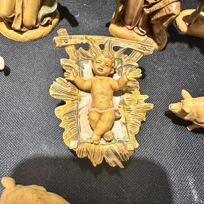 Vtg Fontanini Italy Nativity Set Manger Scene