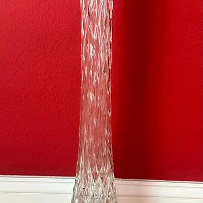 Rare Fostoria American Pattern 21" Swung Vase