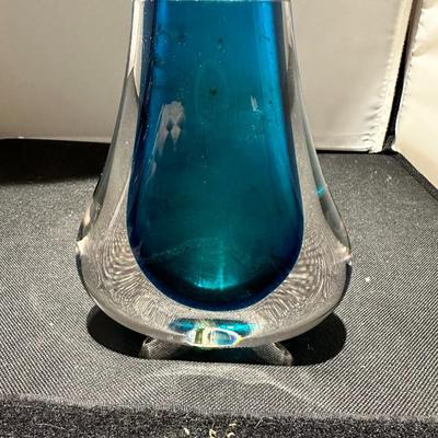 Indigo Crystal Vase