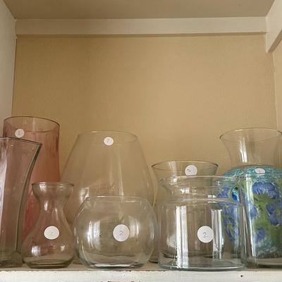 Lot of vase glasses