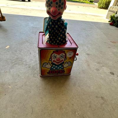 Vintage Mattel Jack In the Box Clown Windup Music