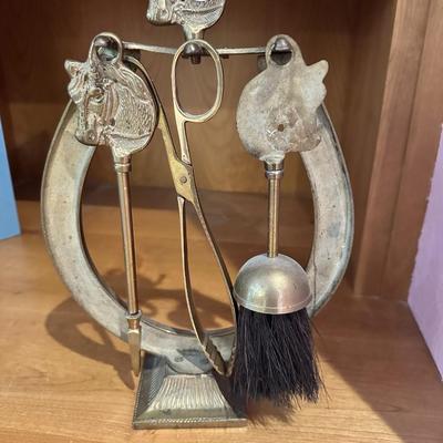 Vintage Lanthe Horseshoe Small Mini Fireplace Tool Set England 
