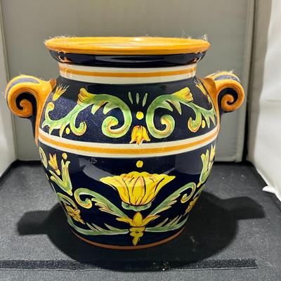 Mezzana Hand Painted Large Cookie Jar