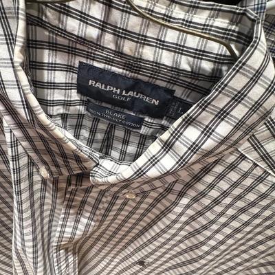 Lot of five men’s XL, long sleeve collared shirts – polo