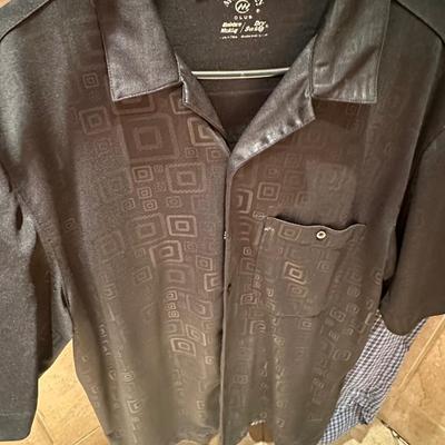 Lot of five men’s XL, long sleeve collared shirts – polo