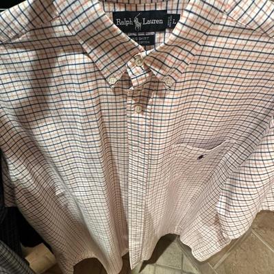 Lot of five men’s XL, long sleeve collared shirts – polo
