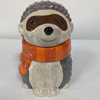 Hedgehog In Scarf Cookie Jar