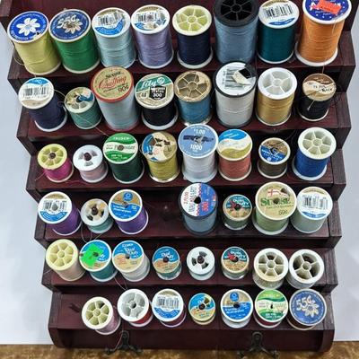 Bombay Thread Display Shelf Wall Decor Wooden with Thread