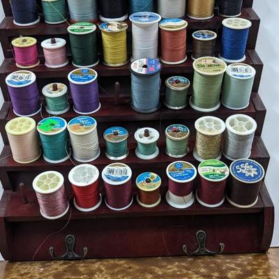 Bombay Thread Display Shelf Wall Decor Wooden with Thread