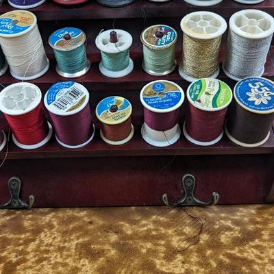Bombay Thread Display Shelf Wall Decor Wooden with Thread