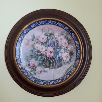 enamaled hand painted decor plate