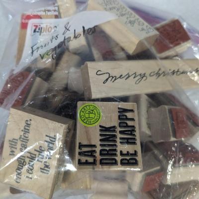 Variety Of Crafting Ink Stamps