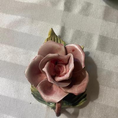 Vintage Italian Candle Stick Holders and Lovely little Green Bud Vase
