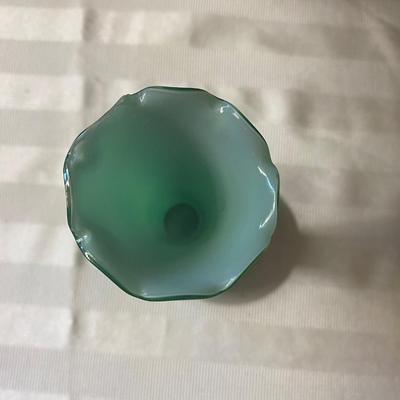 Vintage Italian Candle Stick Holders and Lovely little Green Bud Vase