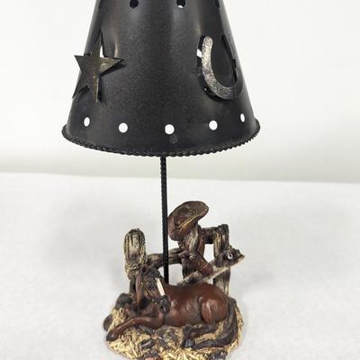 Cowboy Themed Horse Table Lamp