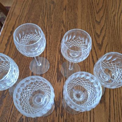 6 retired pattern waterford goblets