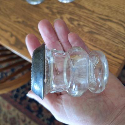 5pc leonerd silverplate ashtrays and tooth pick holder