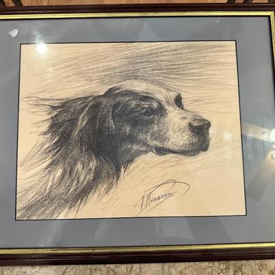 Dog Sketch Art and signed