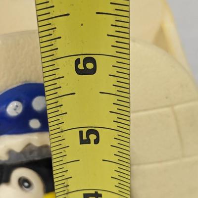 Vintage 60's Penguin With Igloo Napkin Holder by Giftco -Hard Plastic