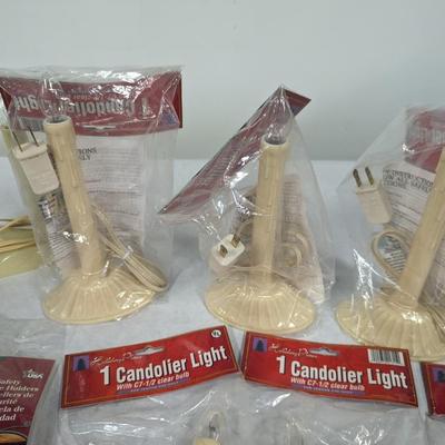 Vintage Candolier Lights & Safety Candle Holders