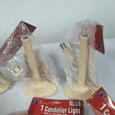 Vintage Candolier Lights & Safety Candle Holders