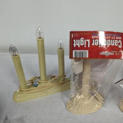 Vintage Candolier Lights & Safety Candle Holders