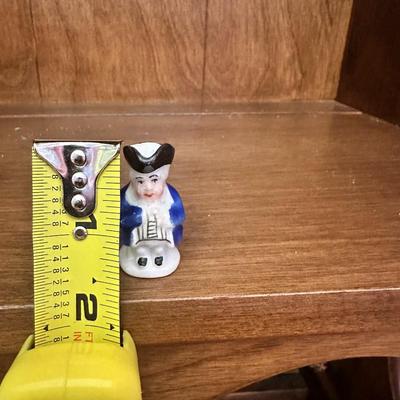 Crown Staffordshire Made in England Rare Mini Miniature Blue Coat 2.75" Toby Jug