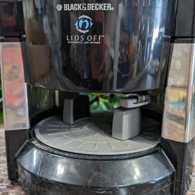 Black and Decker Lids Off Automatic Jar Opener Small Countertop Appliance