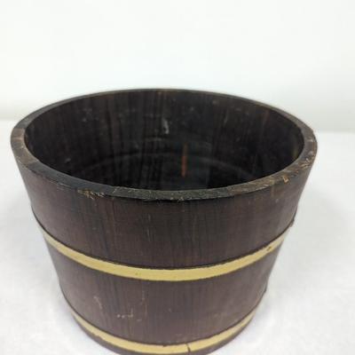 Vintage Wooden Nut-bowl Barrel