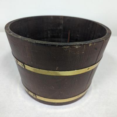 Vintage Wooden Nut-bowl Barrel