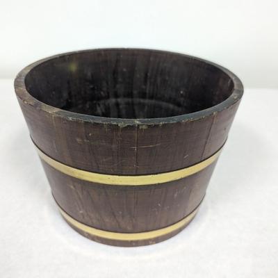 Vintage Wooden Nut-bowl Barrel